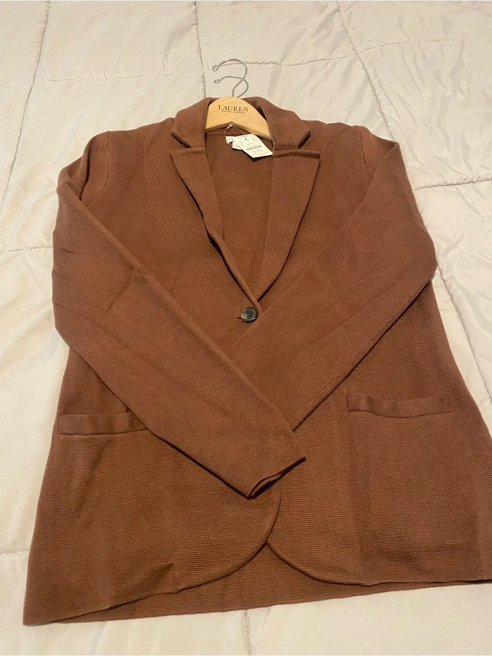 J. Crew Rust Brown Knit Blazer